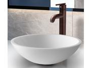 Flat Edged Glass Vessel Sink with Faucet