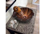 Vessel Sink and Waterfall Faucet Set