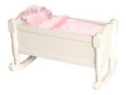 Doll Cradle in White Finish