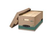 Fellowes Inc Stor File Box w Lid Legal 15 X24 X10 12 Ct Kft Gn