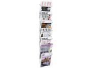 Chromed 7 Compartment Wire Wall Literature Display