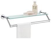 Glass Shelf w Chrome Towel Bar