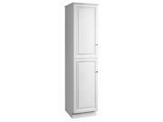 Design House 539700 Wyndham White Semi Gloss Linen Tower Cabinet with 2 Doors and 4 Shelves 19 Inches by 22.25 Inches by 84 Inches 539700