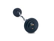 Pro Style Fixed Curl Bar 20 110 lb. Black Plate Set with Rubber End Caps