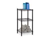 3 Tier Black Wire Shelving Tower