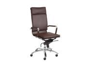Gunar Pro High Back Office Chair in Brown