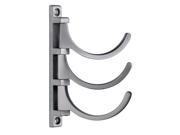 Triple Design Coat Hook in Brushed Chrome Finish