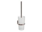 Cabin Wall Mount Toilet Brush in Brushed Nickel Finish