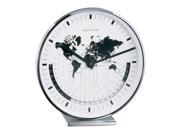 Hermle Buffalo II Nickel Plated World Time Tabletop Clock