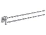 House Swing Arm Towel Rail in Brushed Chrome Finish