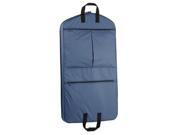 Garment Bag w 2 Pockets in Navy Blue 52 in.