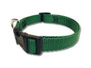Adjustable Nylon Pet Collar 8 12 in. Green 2 to 12 lbs. Dogs