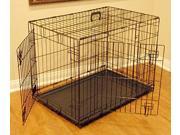 Folding Double Door Dog Crate Cage 24 in. L x 18 in. W x 21 in. H 16 lbs.