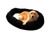 Bagel Pet Bed w Sherpa Center XL Black