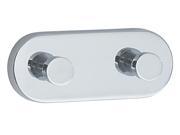 Loft Double Towel Hook in Polished Chrome Finish