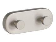 Loft Double Towel Hook in Brushed Nickel Finish