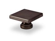 Large Square Knob in Brushed Oil Rubbed Bronze Set of 10