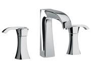 Jewel Faucets Two Lever Handle Widespread Lavatory Faucet Flash Black