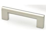 Contemporary Flat Edge Pull in Bright Chrome Set of 10 Small