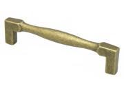 Zinc Alloy Bridge Pull in Antique Brass Set of 10 Small