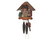 1 Day Black Forest Cuckoo Clock w Wooden Dial