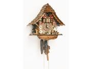 1 Day Black Forest House Cuckoo Clock w Hand Laid Shingles