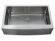 33 in. Farmhouse Single Bowl Sink w Faucet Soap Dispenser
