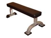 Flat Bench w 4 Point Stable Base in Pewter