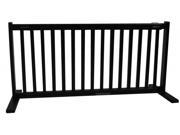 20 in. H All Wood Large Freestanding Gate in Black Finish