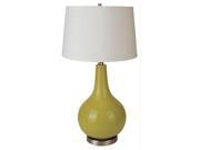 ORE International 28 Ceramic Table Lamp Apple Green Green White 6202GN