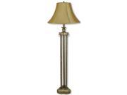 3 Pillar Base Floor Lamp in Antique Gold Finish