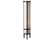 48 in. Cylinder Floor Lamp in White Black Finish