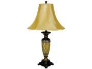 ORE International Classic Small Table Lamp Honey Honey Golden 8233ST