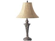 Acanthus Leaf Table Lamp Textured Linen Shades