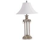 ORE International 36 Deluxe Table Lamp Brushed Ivory Ivory 8027A