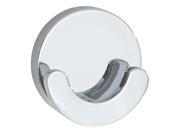 Loft Crescent Double Towel Hook in Polished Chrome Finish