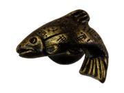 Fish Knob Left Facing Bronzed Black Set of 10