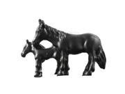 Mare and Foal Pull Black Set of 10