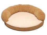 Ortho Sleeper Bolster Dog Bed 42 in. L x 12 in. W Chocolate