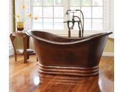 Aurora Freestanding Bath Tub in Antique Copper 60 in. Length