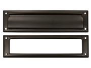 13.13 in. Solid Brass Mail Slot w Interior Frame Oil Rubbed Bronze