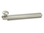 4 in. Heavy Duty Surface Bolt w Concealed Screw Set of 10 Satin Nickel