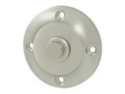 Solid Brass Round Contemporary Bell Button Brushed Chrome
