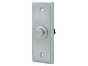 Solid Brass Rectangular Rope Bell Button Satin Nickel