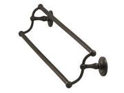 24 in. Solid Brass Double Towel Bar R Series Paint Black