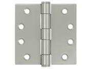 4 in. x 4 in. Square Stainless Steel Hinge Pair Standard Brushed