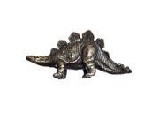 Stegosaurus Dinosaur Knob D7 Antique Brass