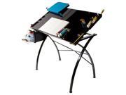 Dezign Glass Top Drawing Table