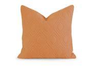 IK Kavita Orange Linen Quilted Pillow with Down Fill