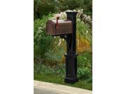 Newport Plus Mailbox Post in Black Finish